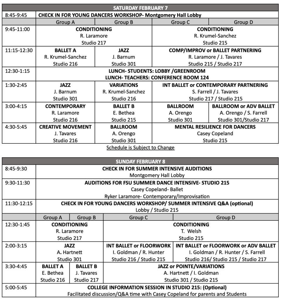 an image of a timetable for the upcoming school year
